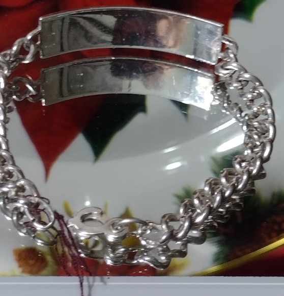 Men's .925 Sterling Silver ID Bracelet - Picture 3 of 4